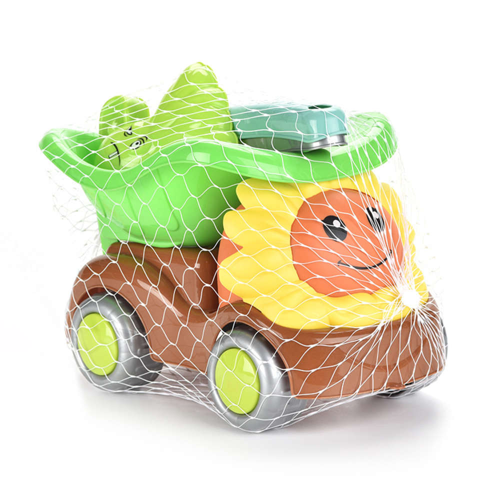 

Beach car toys outdoor plant sand digging tools play with water parents children bathing beach in summer
