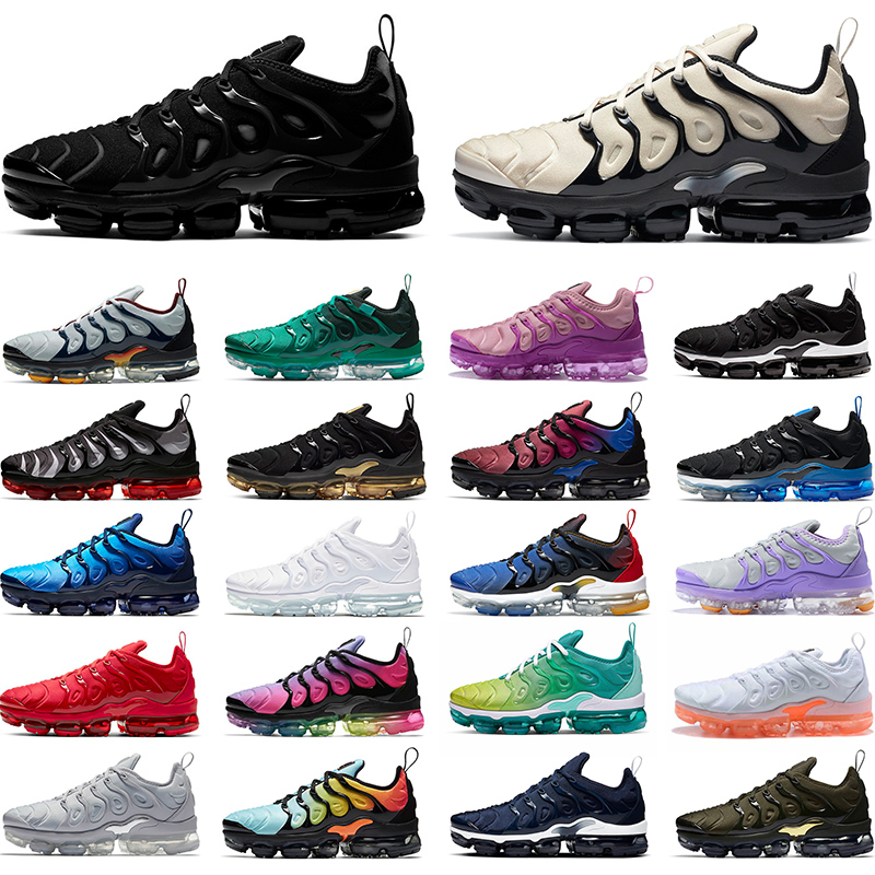

TN Plus Running Shoes Chaussures Atlanta Black Royal Pure Platinum Triple White DMP Mens Womens Trainers Outdoors Sneakers Size 5.5-13, #11 volt 36-47