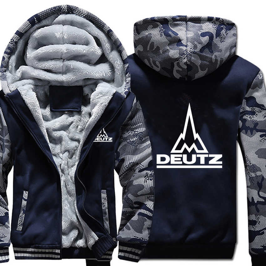

Deutz Fahr Tractor Hoodies Camouflage sleeve Jacket Hoody Zipper Winter Fleece Deutz Fahr Tractor Sweatshirt Q0831, Black