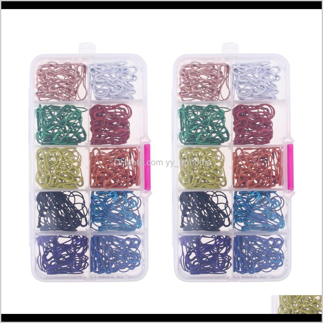 

Craft Tools 600 Pieces Colored Bulb Safety Bulk Metal Pear Shaped Pins Knitting Stitch Markers For Clothes Sewing Making With Storage Nl6Xs