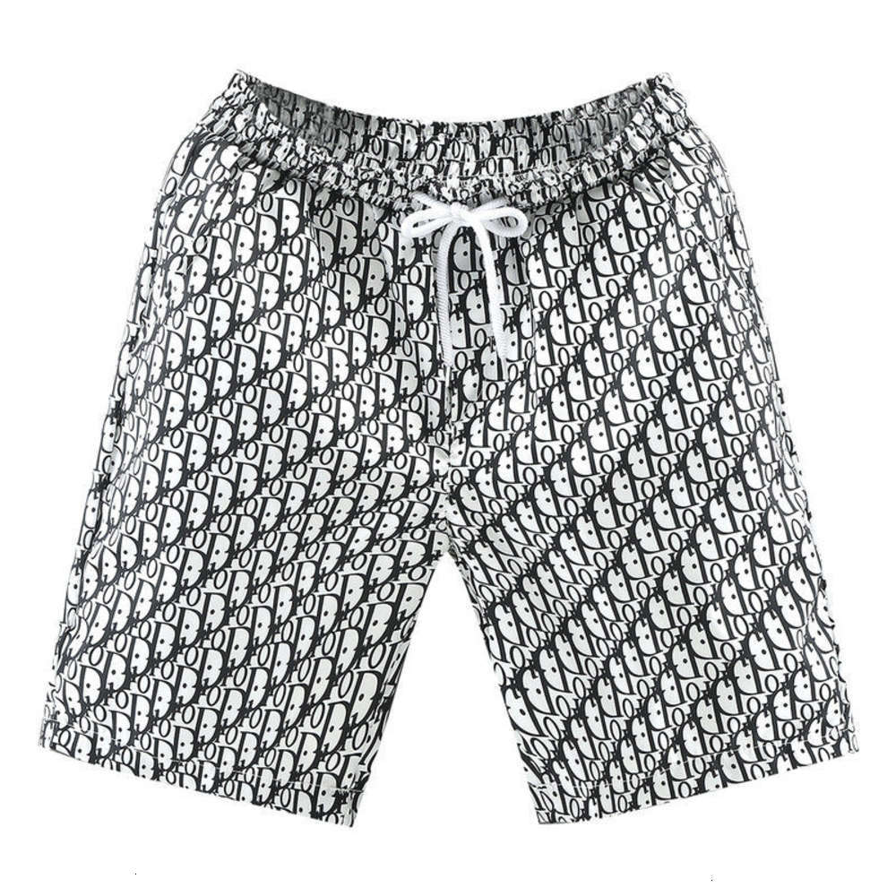 

Summer and Shorts Spring Cd Super Fire Old Flower Letter Sports Casual Men's Fashion Versatile Capris, White;black