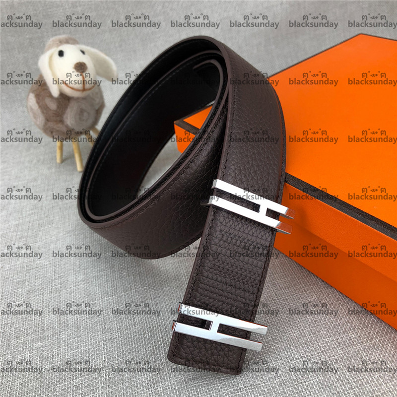 

Affordable Durable Belts Hipster Men and Women Leather Belts with Box Smooth Buckle Dress Up High-grade Belts, As pic;width:3.8cm