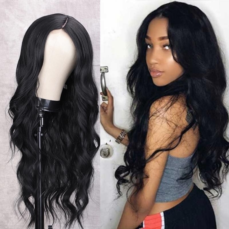 

lady Wig little lace chemical fiber long curly hair big wave s wig headgear, 1b#