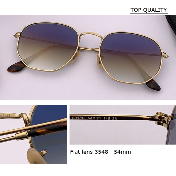 

2021 Newest All Black Square metal hexagonal big size Sunglasses Men Flat Top Designer women Glasses Accessories Included box case, White;black