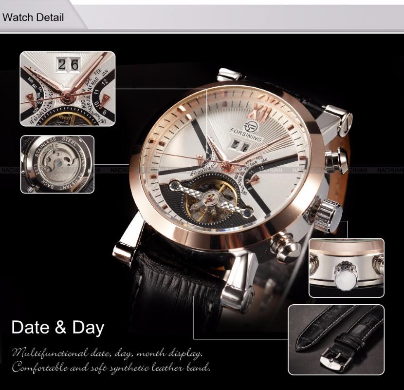 

Wristwatches Mechanical Watch Men Clock Tourbillon Automatic Bussiness Wristwatch For Male, W154203
