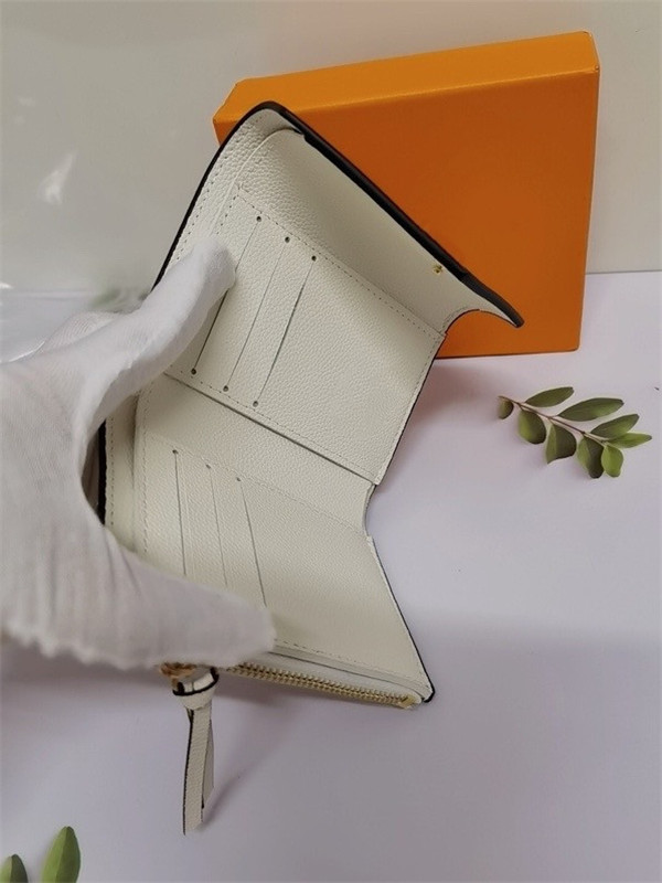 

Dio Wholesale luxury real leather multicolor date code short wallet Card holder women man classic zipper pocket Victorine, 01