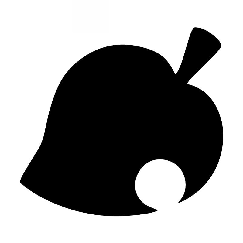 Car Sticker Animal Crossing Leaves Funny Rear Windshield Decal Car Sticker Accessories Waterproof Black/White,16cm*15cm-image-687001776