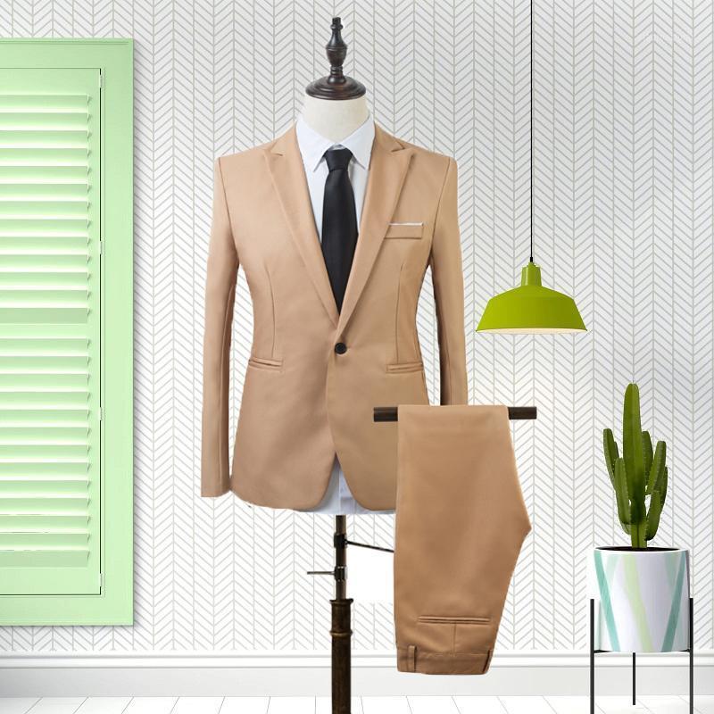

Men's Suits & Blazers 2021 Extra-thin Fashion Mens Wedding For Men Casual Slim Fit 2 Piece (Jacket+Pants) Suit, Only pants
