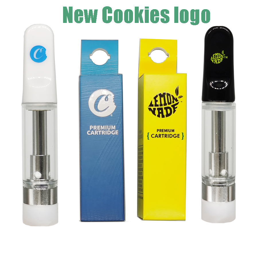 

Newest Carts Limited Edition Cookies Vape Cartridges Atomizers 1ml 0.8ml Thick Oil 510 Thread Battery Ceramic Coil Cart Disposable ECigs Hologram Packaging