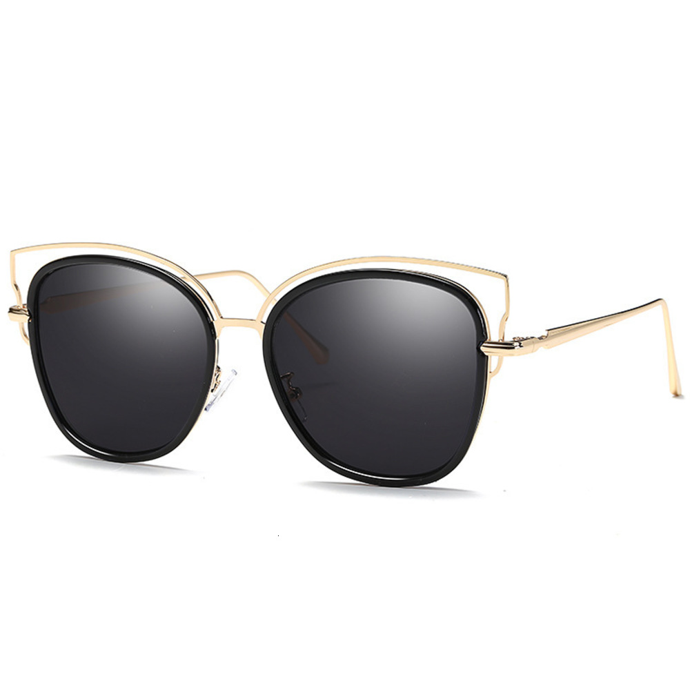 

Cat's eye metal Polarized Sunglass Women's colorful plate sunglass Fashion Glass