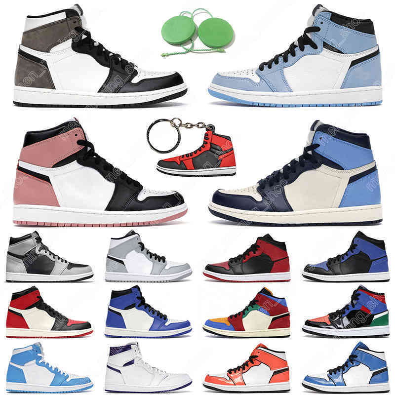 

7-13 1s Basketball Shoes men women Jumpman 1 Retro Rust Pink University Blue Dark Mocha Turbo Green Twist mens trainer