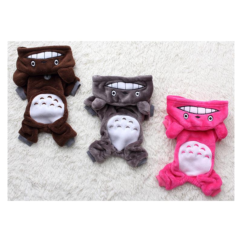 

Dog Apparel Cartoon Totoro Clothes Costume Pet Hoodie Warm Winter For Small Large Dogs Puppy Jumpsuit Y336, Gray