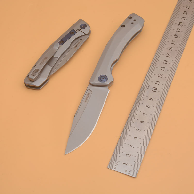 

Kershaw Highball XL Titanium Aluminum Handle Tactical Folding Knife D2 Outdoor Camping Hunting Survival Pocket Utility EDC Tools