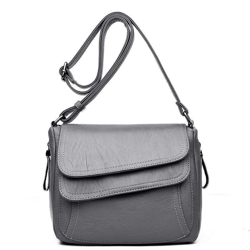 

Cross Body 2021 Female Leather Messenger Bags Sac A Main Crossbody For Women Vintage Shoulder Bag Designer Luxury Handbags, Black