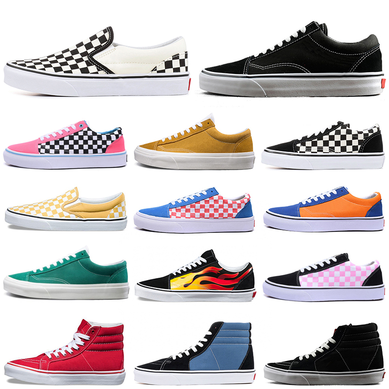 

hotsale van Old Skool Canvas Shoes Men Women Fear of God Triple White Black Red Blue Pink Fashion Slip on Skateboard Sports Sneakers