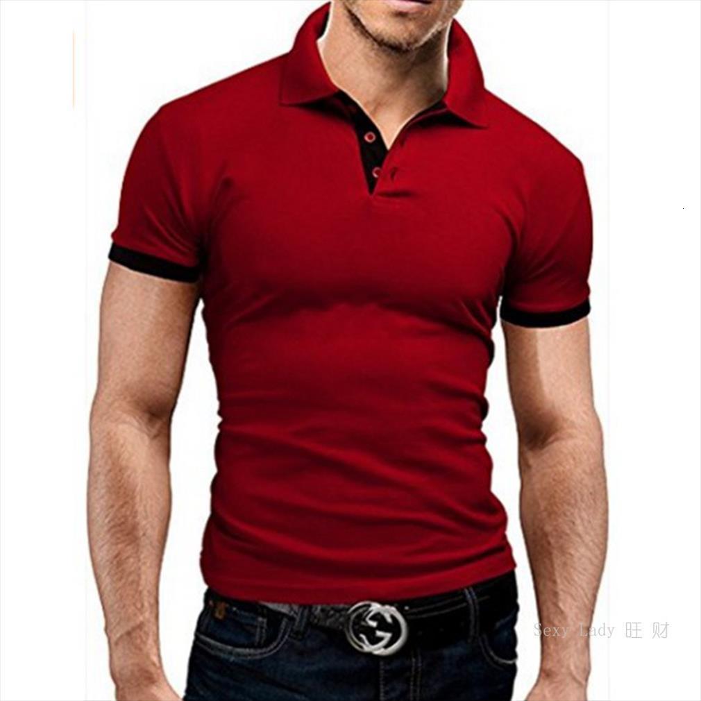

Shirt Summer Shorts Sleeve Business Mens Polos Clothes Tee Brand, White;black