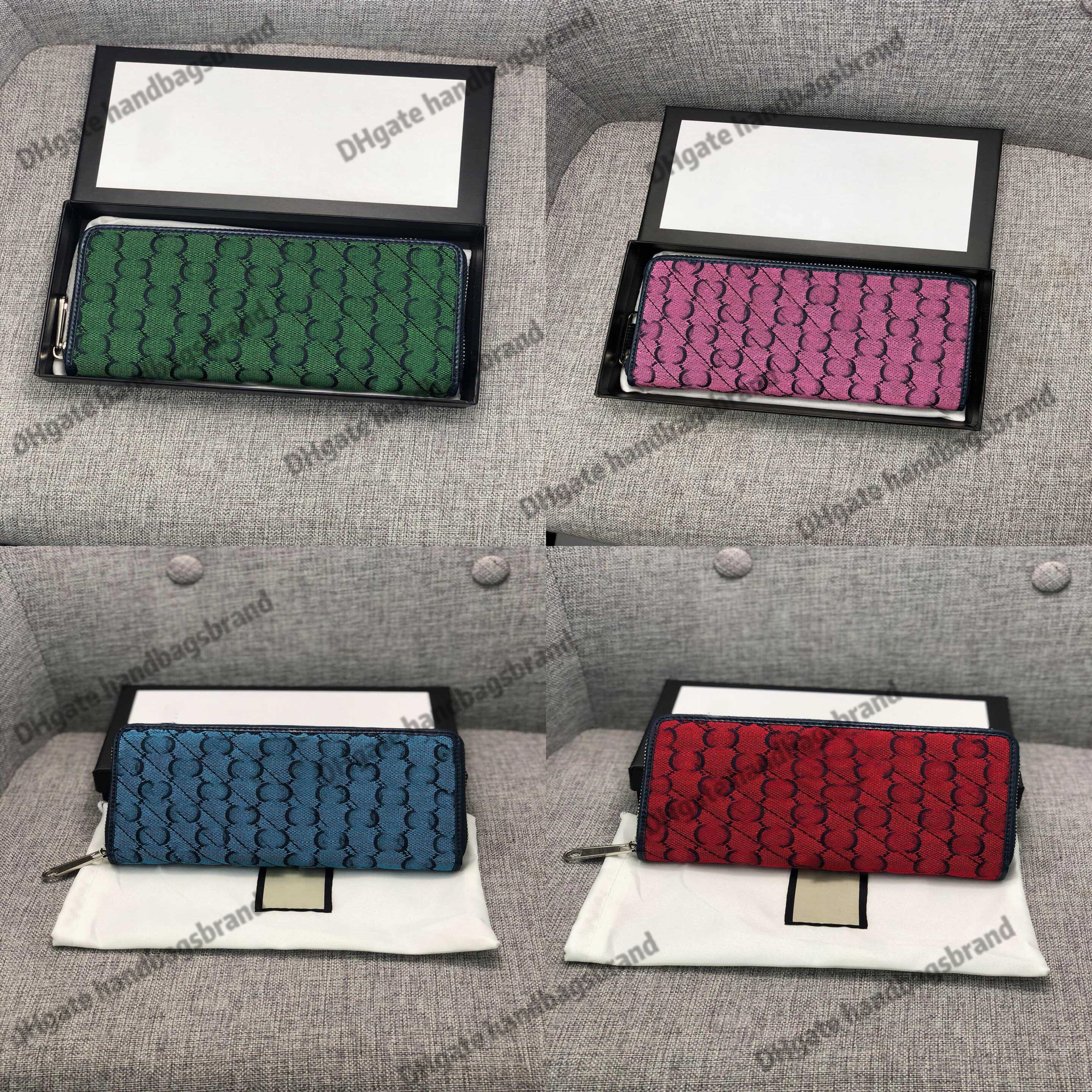 

2021 new661338 luxury designers multicolor long zippier wallets New style famous long wallets Business wallet credit card holder with box size 19*10.5*2.5cm