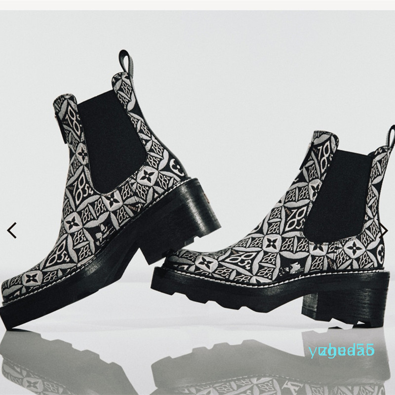 

designer classic all-match women's shoes High-end style work boots 2021, Multi