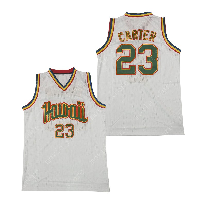 

Men's Hawaii Anthony Carter 23 Basketball Jersey Stitched, Red 1