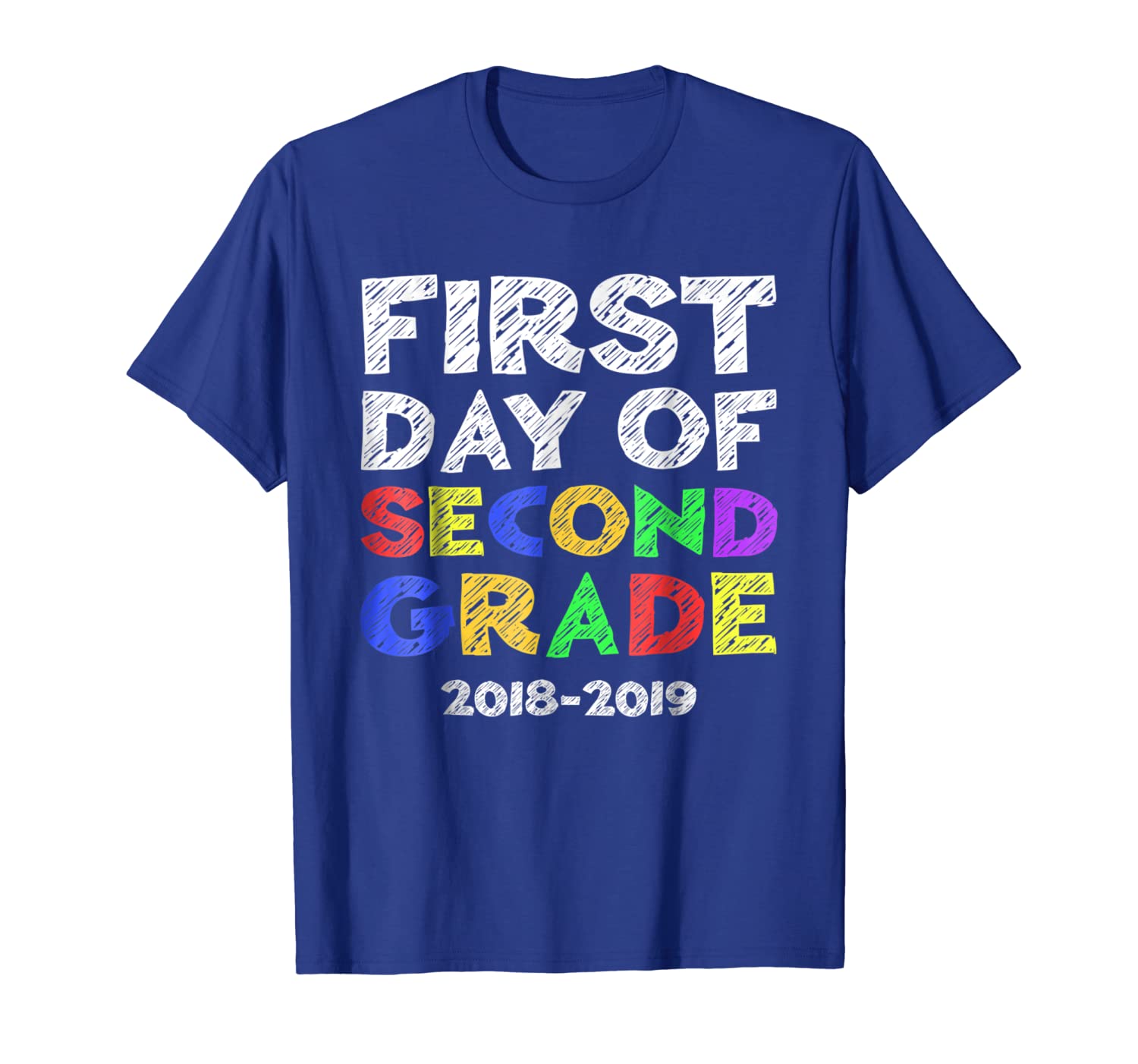 

First Day Of Second Grade T-Shirt 2nd Grade Back To School, White;black