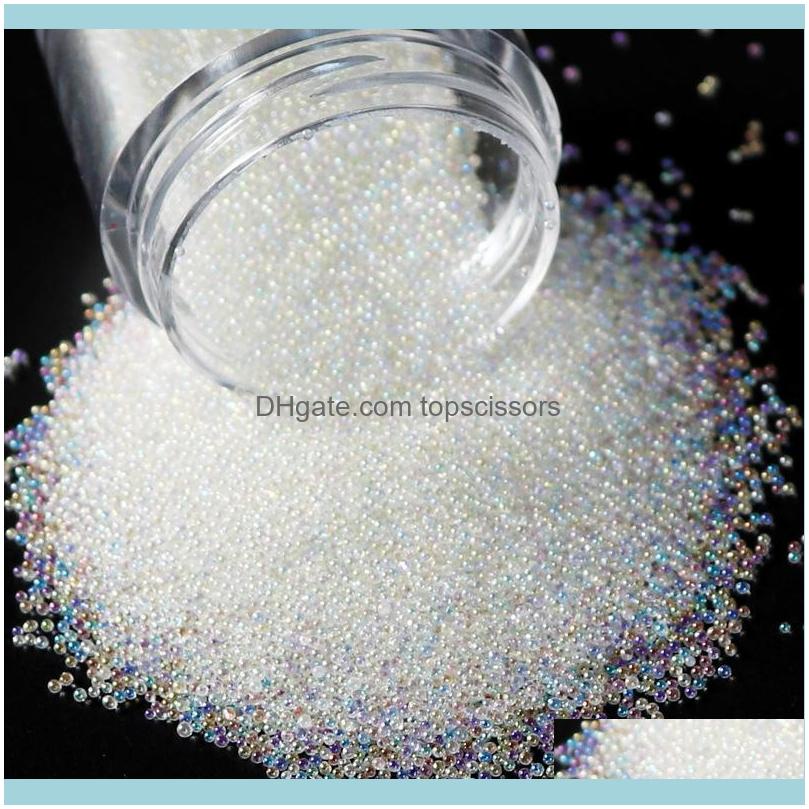 

Nail Salon Health & Beautynail Art Decorations 1 Bottle Of 10Ml Fashion Charm Purple Crystal Clear Glass Bead Caviar Ball Decorative Profess