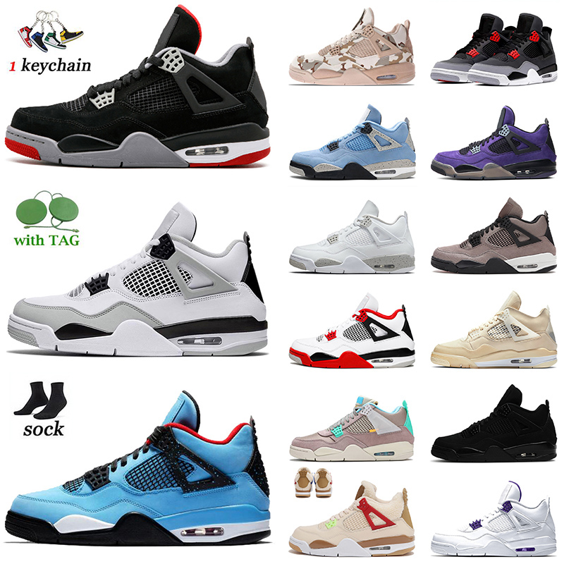 

Bred Sports 4s Top Quality Military Black Basketball Shoes 4 University Blue Wild Things White Oreo Sail Taupe Haze Court Purple Mens Women Jumpman4 Sneakers, A1 military black 40-47