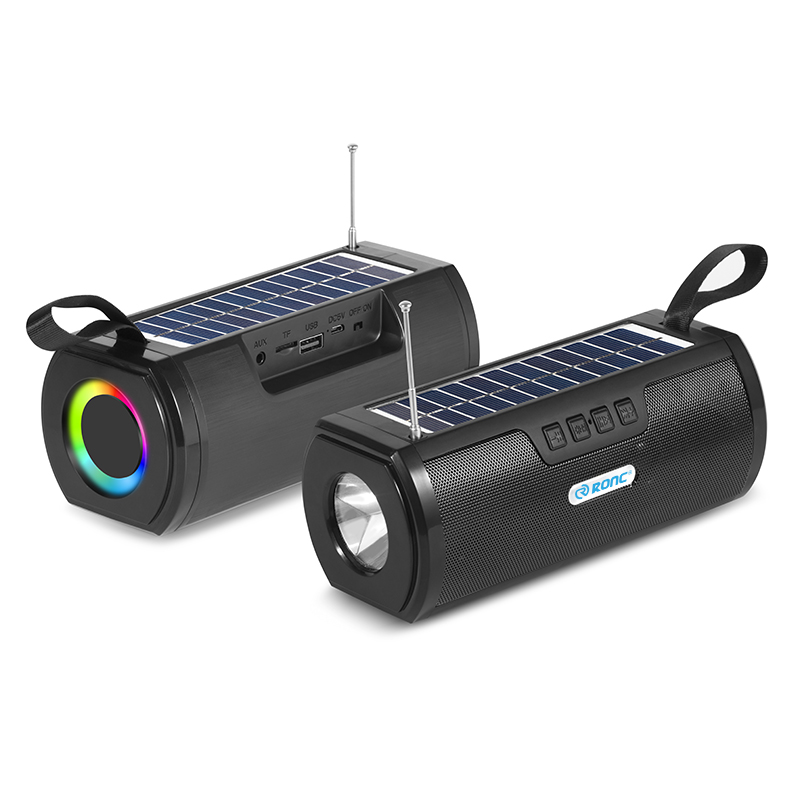 

Solar Wireless Speaker RGB Colorful Luminous Speakers Super Bass Stereo Subwoofer Support TF AUX /USB/ FM Radio With LED flashlight