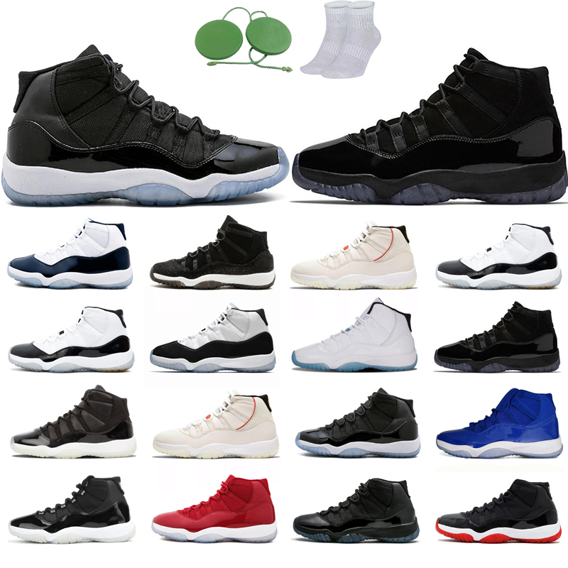 

11s fashion basketball shoes man PRM Heiress Midnight Navy blue 72-10 gym red space jam Platinum Prom Night Legend Concord 45 23 Bred High Gamma 25th Colorful light, 25th anniversary