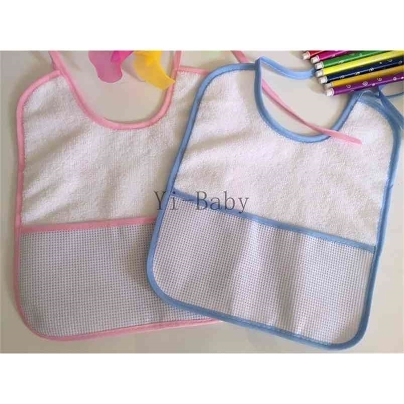 

12PCS/Set YB003 Bibs for kids Infant saliva towels Burp Cloths Baby bibs Cross Stitch 210806