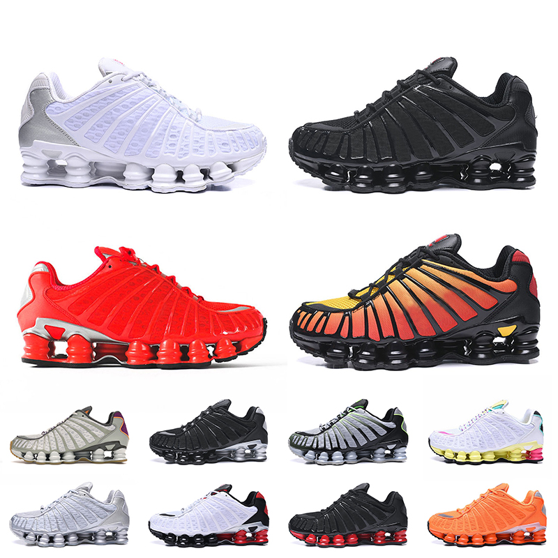 

SHOXs TL Big Size US 12 Mens Running Shoes Triple Black White Sunrise Orange Blue Red Runners Sports Trainers Sneakers EUR 36-46