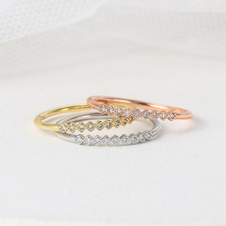 Wedding Rings Dainty Female White Zircon Stone Ring Rose Gold Silver Color For Women Simple Bride Round Crystal Engagement-image-703989463