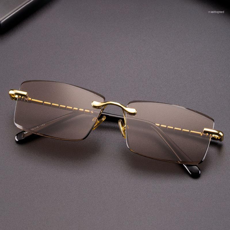 

Sunglasses Rimless Polarized Women Men Vintage Crystal Stone Retro Yellow Brown Lens Sun Glasses UV400 Goggles Oculos1