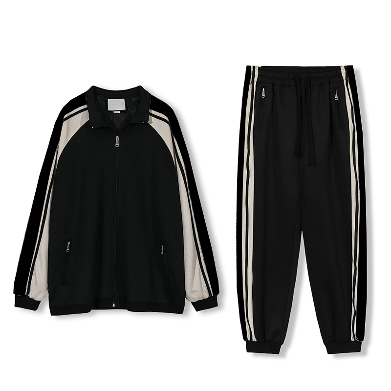 

Men's Tracksuits European Women's Two Piece Pants station autumn big brand leisure pure cotton sports suit female foreign trade or, Gray