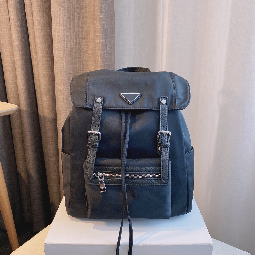 

Men's women's black nylon canvas waterproof backpack fashion casual retro sports outdoor fitness rock climbing spring and summer portable travel bag