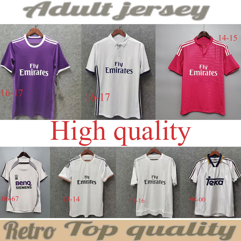 

finals Real Madrid Retro Soccer Football GUTI Ramos McManaman jerseys,soccer jersey 13 14 15 16 RONALDO ZIDANE Beckham RAUL REDONDO 94 95 96, Black;yellow