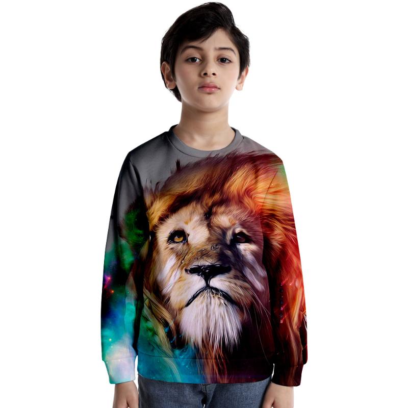 

Men's Hoodies & Sweatshirts 2021 -selling Casual Trend 3d Digital Printing Fashion Lion Adult Children Round Neck, Fy00751x13