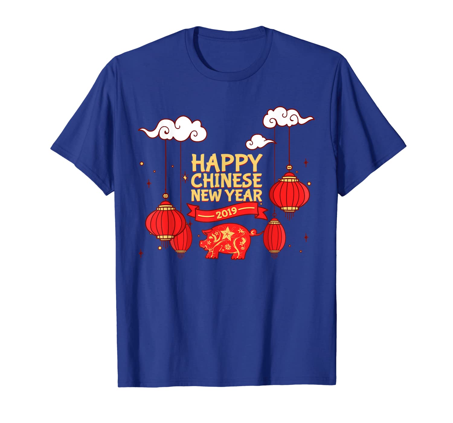

2019 happy chinese new year shirt, year of the pig t-shirt, White;black
