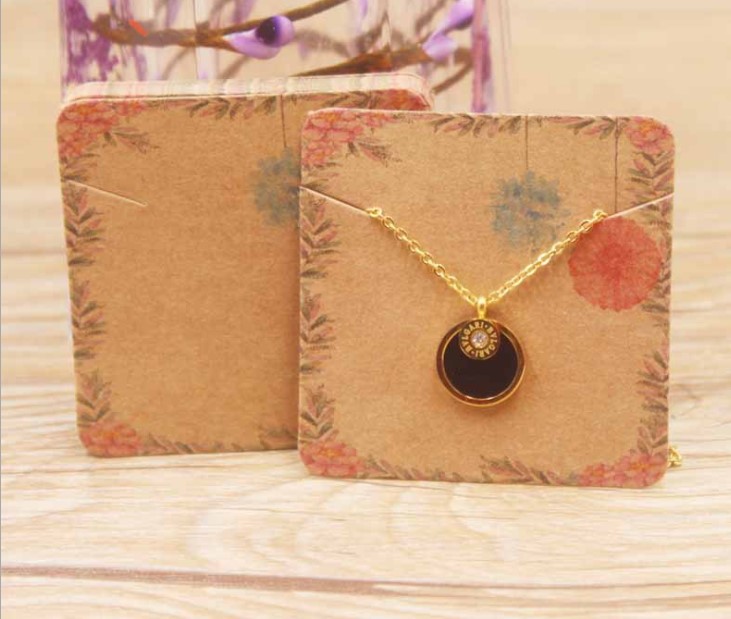 

2021 Exquisite Necklace card square 5 * 5cm 300g paper cards printing various patterns choose jewelry 5*5cm 008