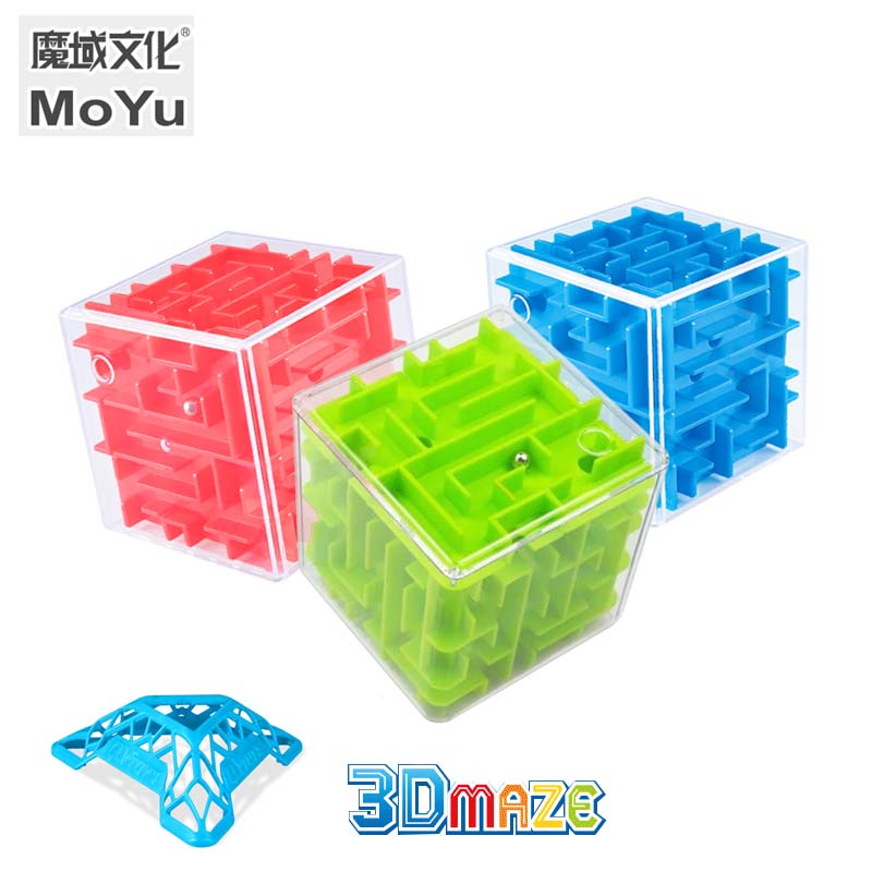 

Moyu 3D Maze Magic Cube Transparent Six-sided Puzzle Speed Cube for Boys Girls Gifts Mini Brain Game Educational Toy