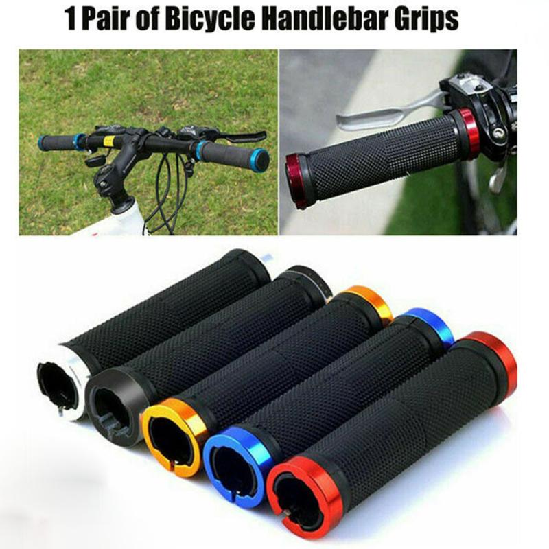 

Bike Handlebars &Components 2PCS Mountain Road Cycling Bicycle MTB Handlebar Cover Grips Smooth Soft Rubber Antislip Handle Grip Lock Bar En