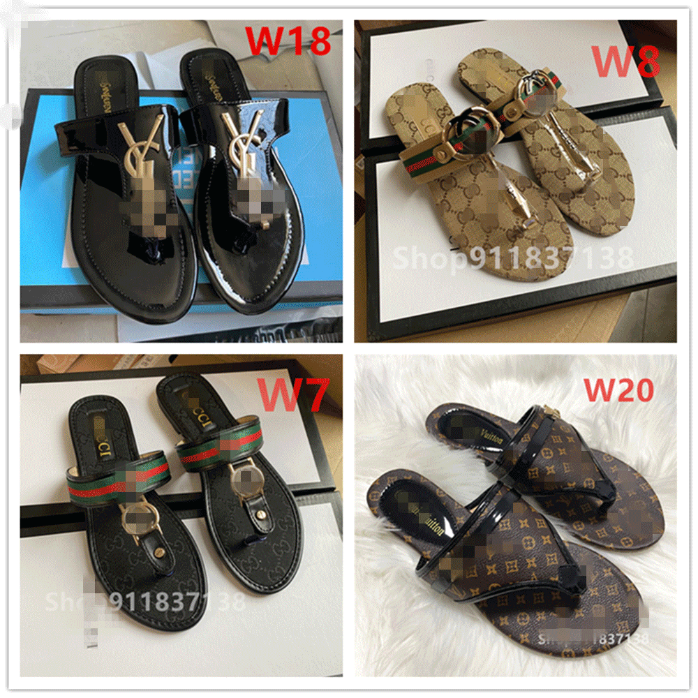 

Women Summer Sandal G Shoes Luxury Designer Flip Flops Brands Letter tb Genuine leather Beach Flat Casual Slippers tory slide, E1