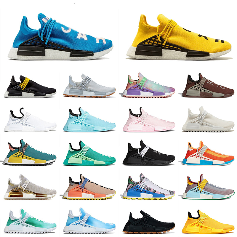 

Human Race NMD Pharrell Williams Running Shoes 2021 Arrival Sports Mens Women Classic Blue Yellow White Black Breathe Through Trainers