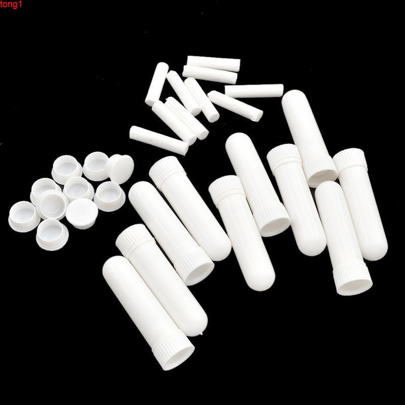 

200Pcs/set Empty White Plastic Blank Nasal Aromatherapy Inhalers Tubes Sticks With Wicks For Essential Oil Nose Containergood qty