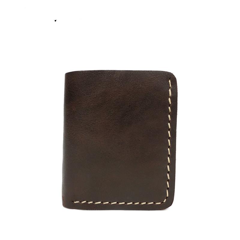 

Wallets Vintage Male Genuine Money Leather Wallet Multi-card Fashion Handmade Designer Clips Men's Men Purse Bag Cowhide Classic, Yellowmad horse skin