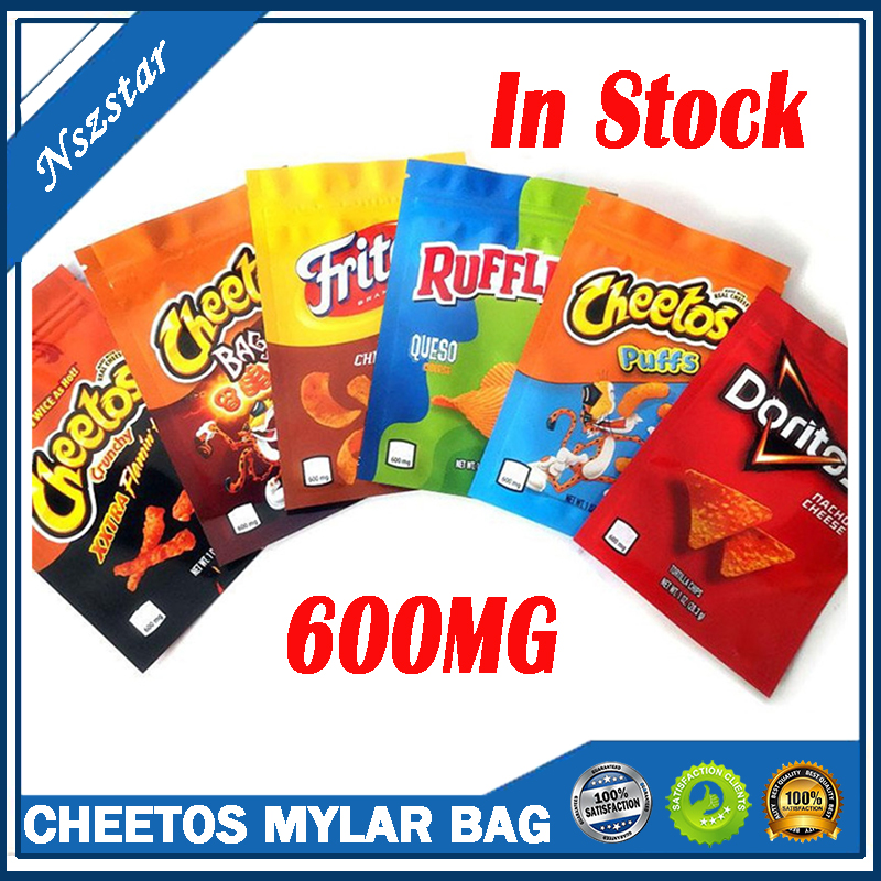 

Doritos Cheetos Crunchy puffs mylar bags 1OZ 600mg fritos Ruffles chips Doweedos Potato Smell Proof Packaging