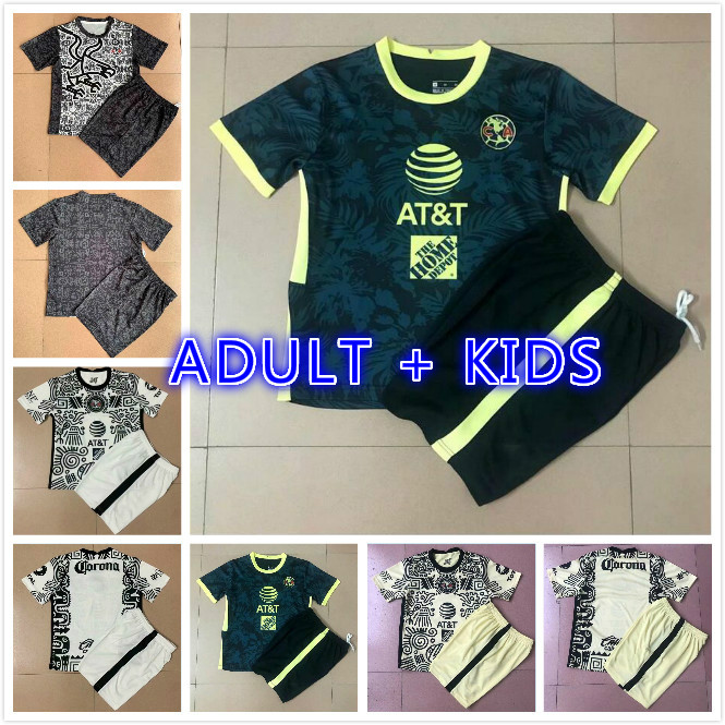 

Adult kids kit 20 21 22 Club America Soccer jerseys Pre Match Training GIOVANI BENEDETTI Home Away Third White goalkeeper 2021 2022 camiseta, Black;yellow