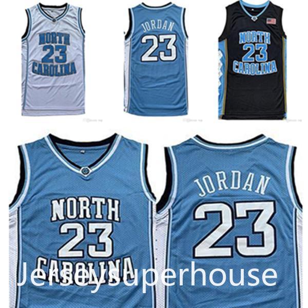 

NCAA North Carolina Men Tar Heels 23 Michael Jersey UNC College Basketball Jerseys Black White Blue, Black;red