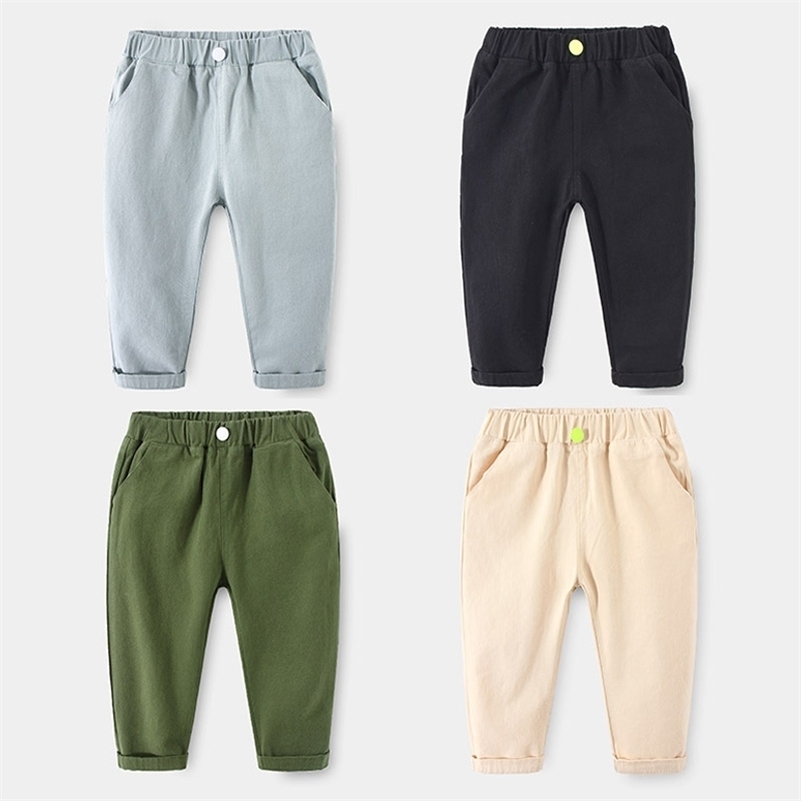 

Spring Autumn Arrival 2 3 4 6 8 10 Years Children Clothing Cotton Pocket Casual Long Trousers Pants For Kids Baby Boys 210701, Orange