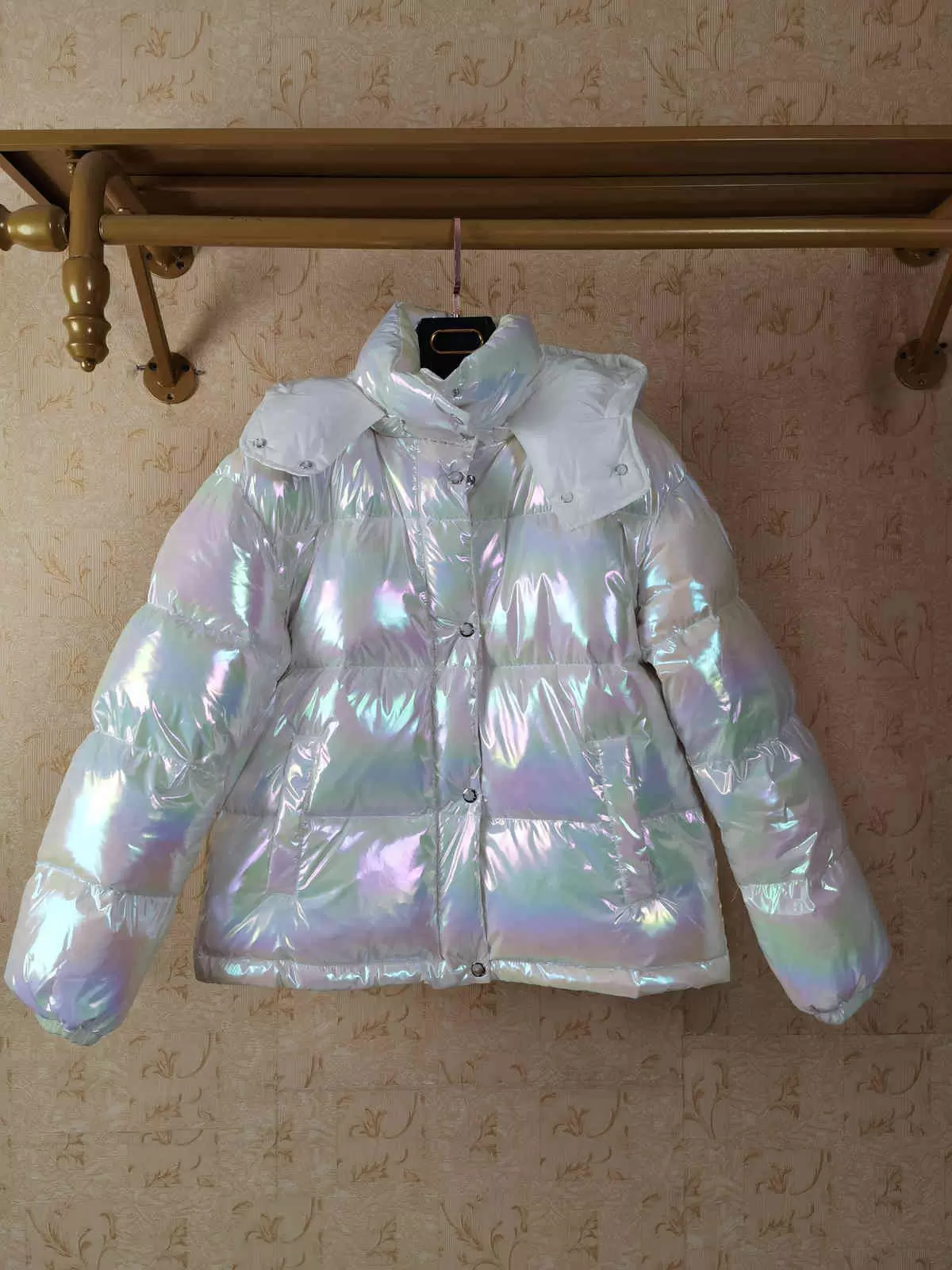 

Womens Classic Down Coats Winter Puffer Jackets Top Quality Designer Parka Casual Coat Shiny Laque Outerwear Warm Feather jacket clothing, Long white