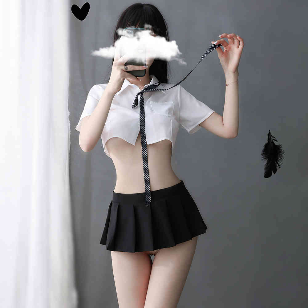 Women Sexy JK Uniform Cosplay Costume Ladies Role Play Hot Miniskirt Anime Sexy Role Play Dress for Ladies-image-693658318